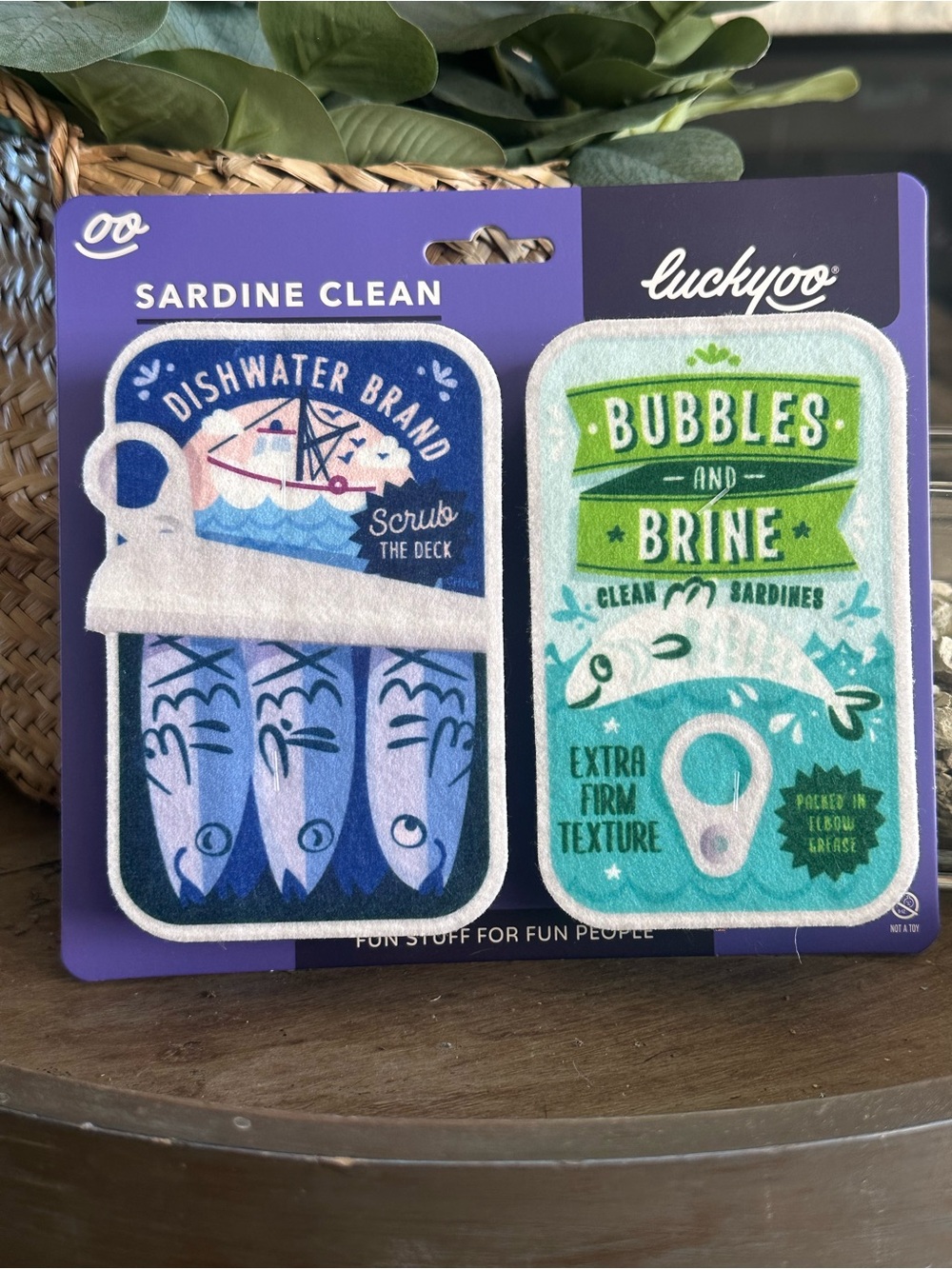 LuckyooSardine Clean Kitchen Scrub Sponges — Blue & Green